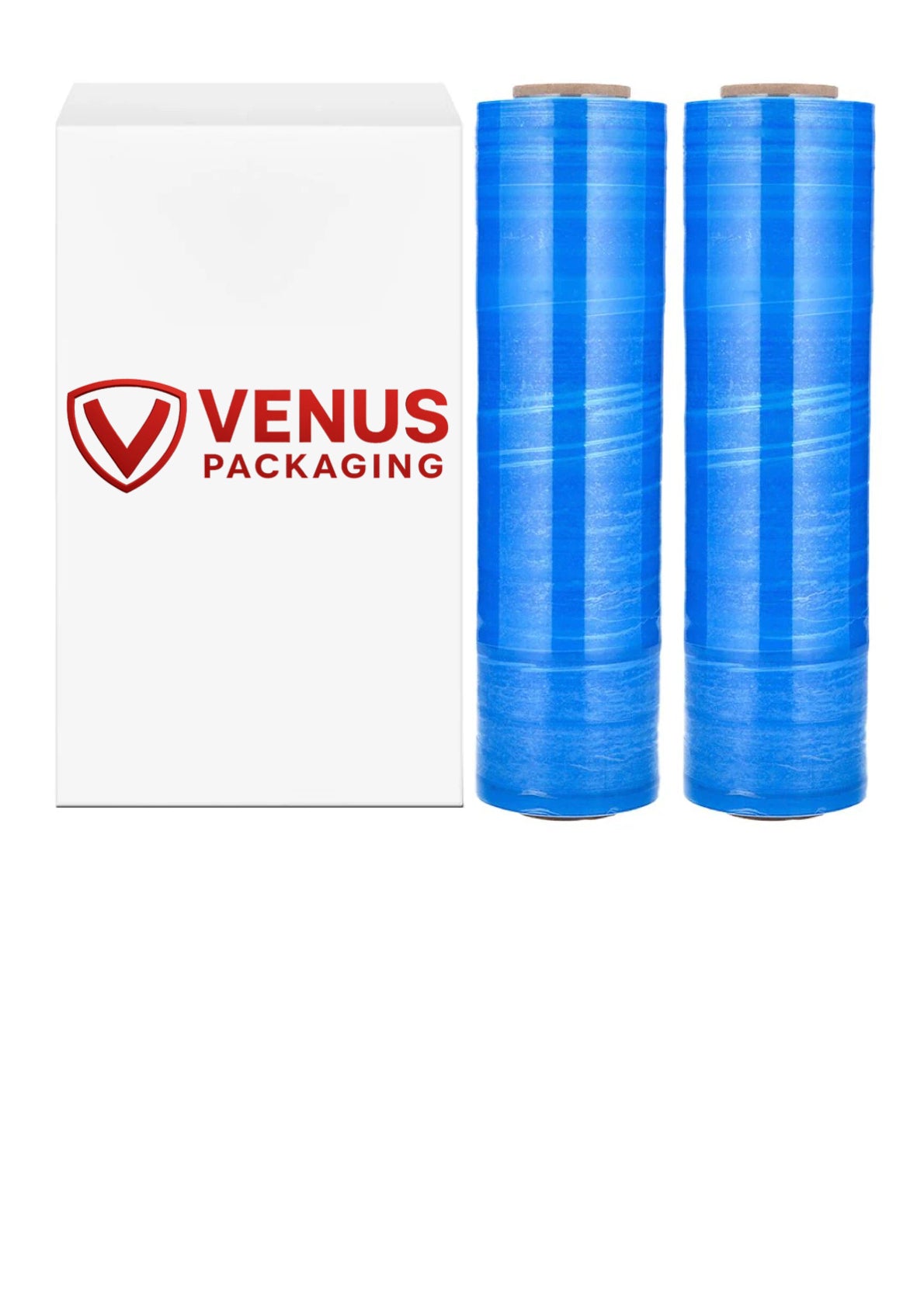Pallet Shrink Wrap Blue Heavy Duty Extended Core Power Pre Stretch Film 400mm x 800m 9mu Sofa Furniture Cling Wrapping Film House Moving Packaging Industrial Uses