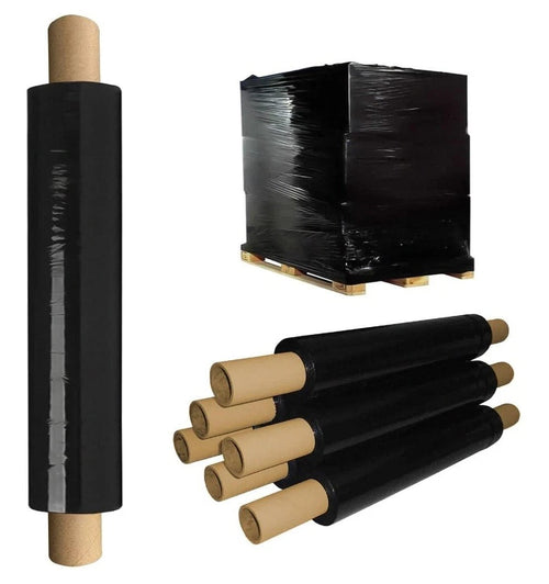 Pallet Wrap Black Extended Stretch Shrink Film for Industrial uses - All Sizes