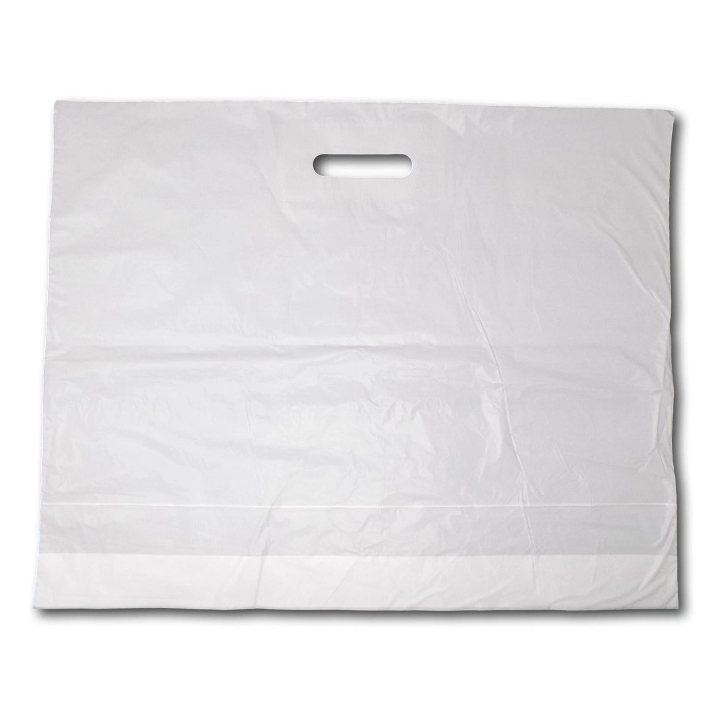 500 x Light Grey Patch Handle Bags 22" x 18" x 3" Reusable Shopping Bags