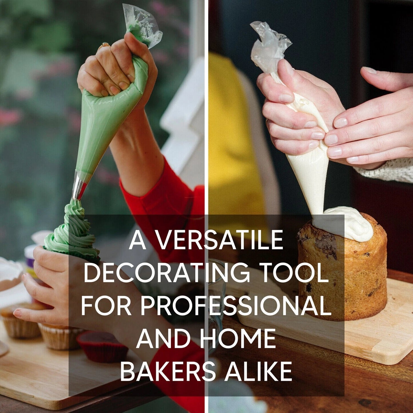 10 x Icing Piping Bags Clear Disposable Cake Decoration Savoy Bag for Bakers 21"