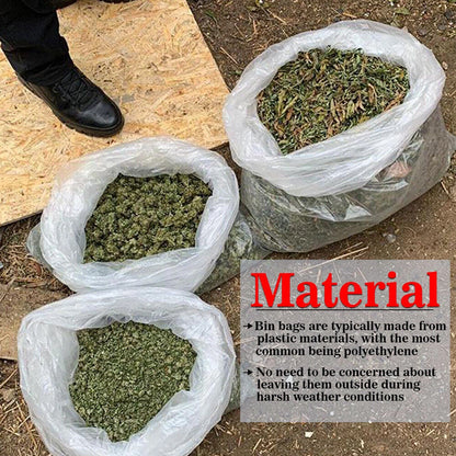 100 x Clear Bin Bags Heavy Duty Rubbish Garbage Trash Bin Bags for Wastage