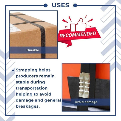 Pallet Strapping Banding Coil 1000m x 12mm Heavy Duty Polypropylene Packing Coil