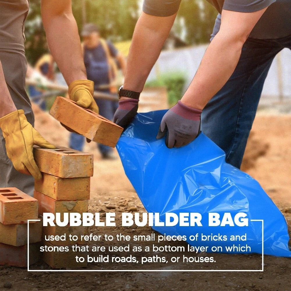 100 x Blue Heavy Duty Rubble Sacks Construction Builder Bags 36" x 48" 400-500g