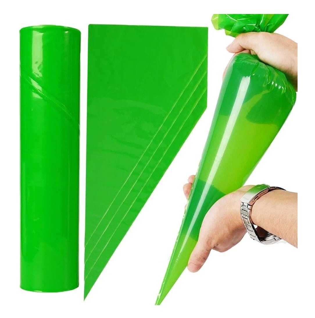 100 x Disposable Icing Piping Bags Non Sticky Savoy Cake Pastry Decorate Bag 21"