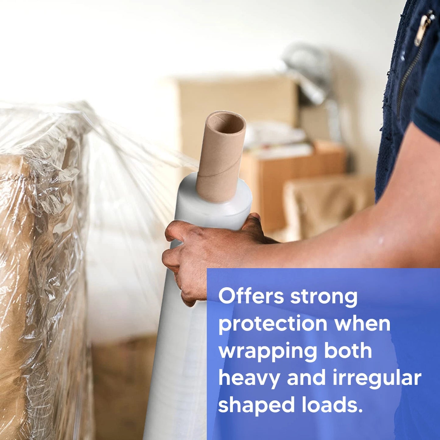 Pallet Stretch Shrink Wrap Clear Cling Wrapping Film Extended 400mm x 200m 23mu