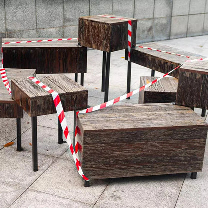 Floor Marking Tape Hazard Warning Red & White Caution Tape 48mm x 33m