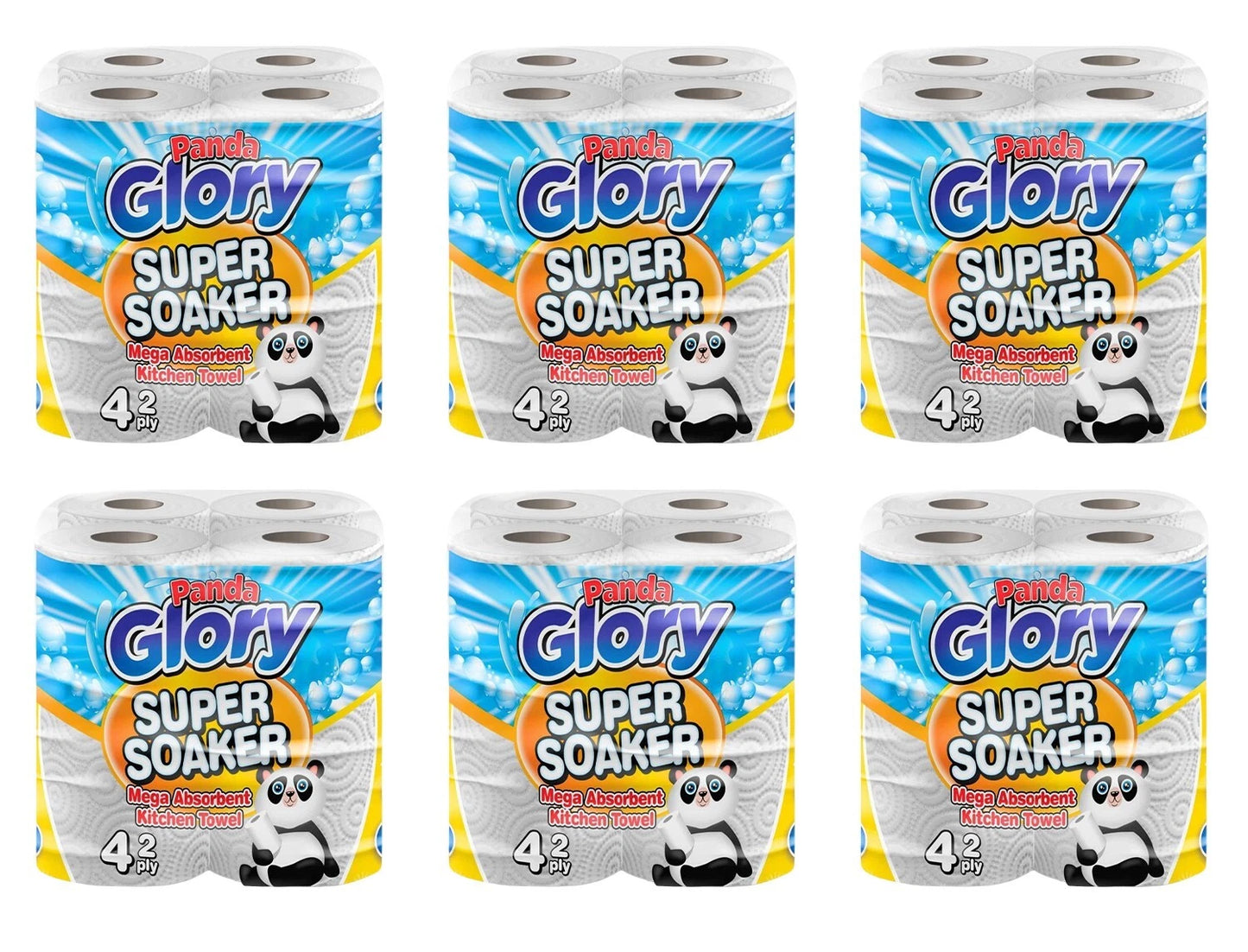24 x Panda Glory Kitchen Towel Super Soaker Mega Absorbent 2Ply