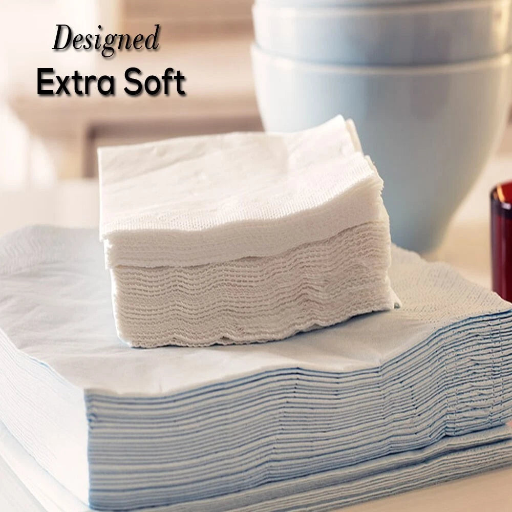 Cloud 9 Paper Napkins White Serviettes Tissue Paper 33cm x 33cm Ultra ply