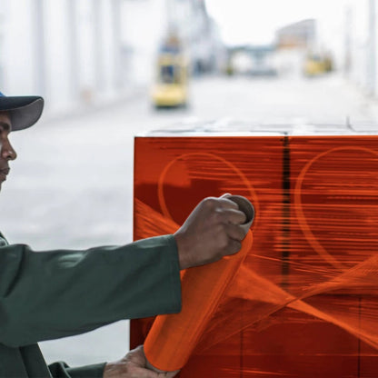 Pallet Wrap Shrink Extended Orange Cling Wrapping Film 400mm x 200m 25mu