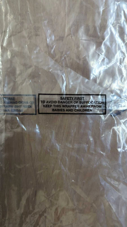 Clear Polythene Printed Bags LDPE Bags 26" x 45" 120 Gauge