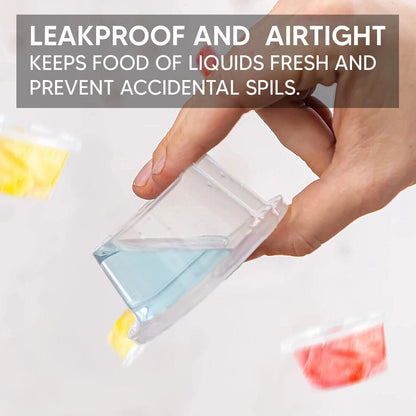 Reusable Clear Plastic Round Food Container with Lid for Sauce Deep - All Sizes