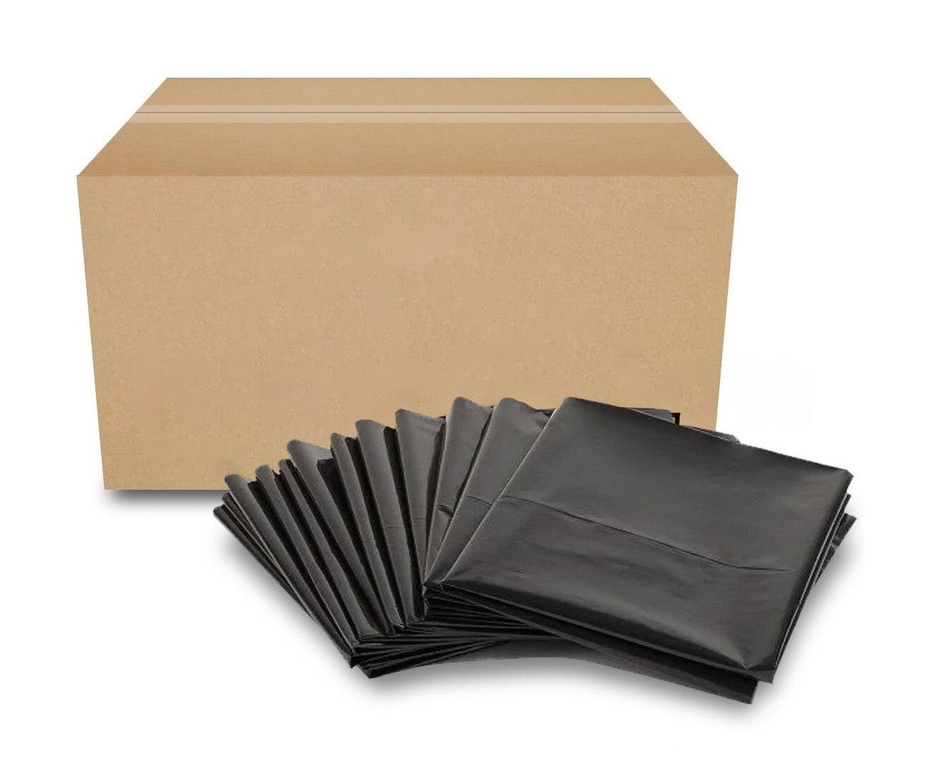 5 x Bin Liner Bags 18" x 29" x 39" 200Gauge (90ltr) Black Rubbish Waste Bin Bags