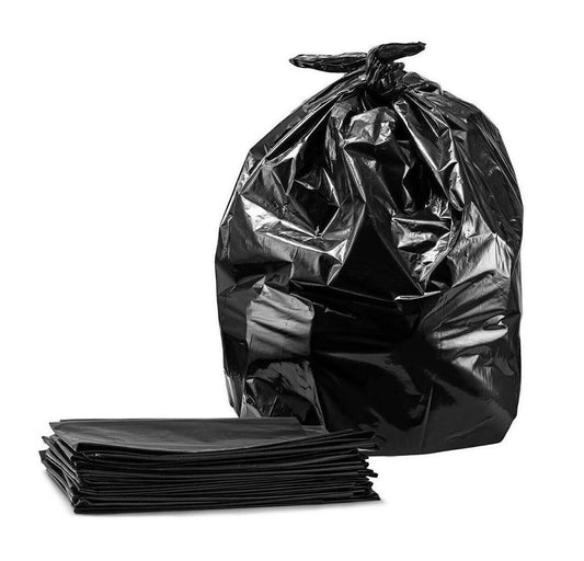 50 x Bin Liner Bags 18" x 29" x 39" 200Gauge (90ltr) Black Rubbish Waste Bin Bag
