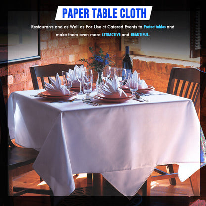 Disposable Paper Table Cover 90cm x 90cm for Parties Catering Weddings Camping