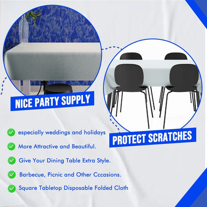 Disposable Paper Table Cover 90cm x 90cm for Parties Catering Weddings Camping