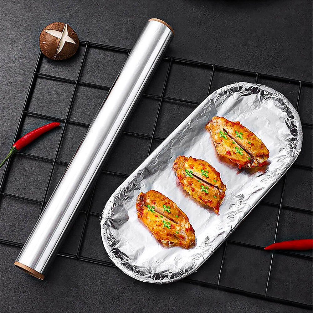 6 x Aluminium Catering Kitchen Tin Foil Roll 450mm x 75m for BBQ Food Wrap Roll