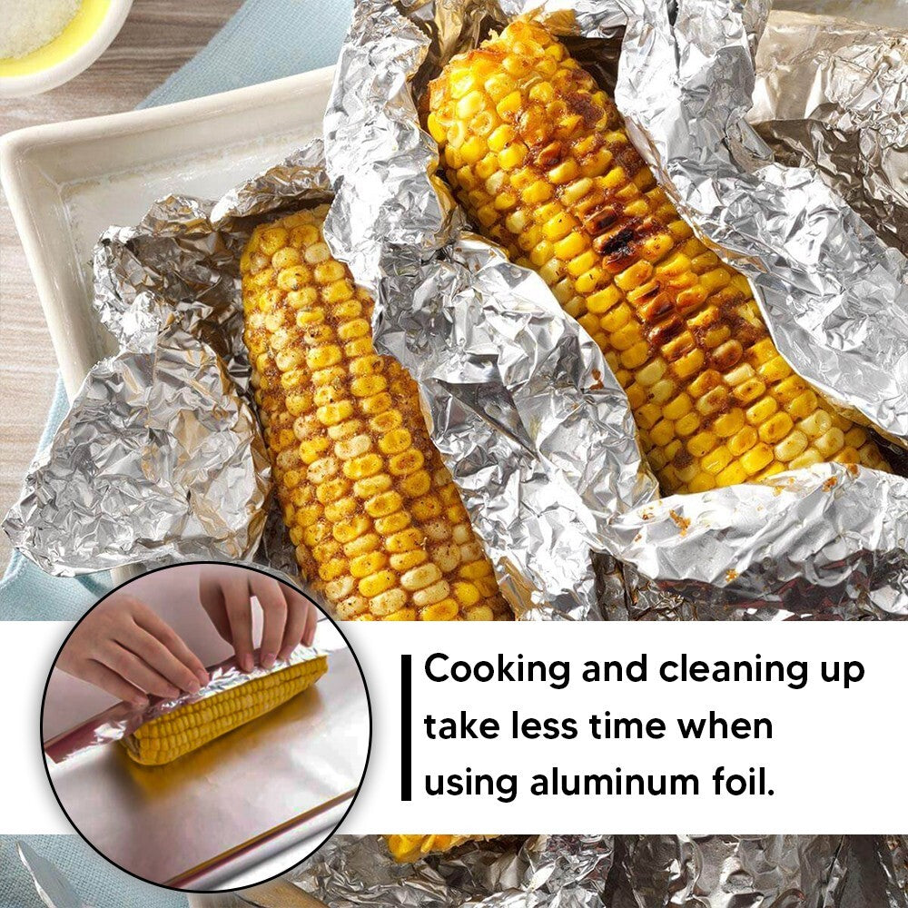 12 x Aluminium Catering Kitchen Tin Foil Roll 450mm x 75m for BBQ Food Wrap Roll