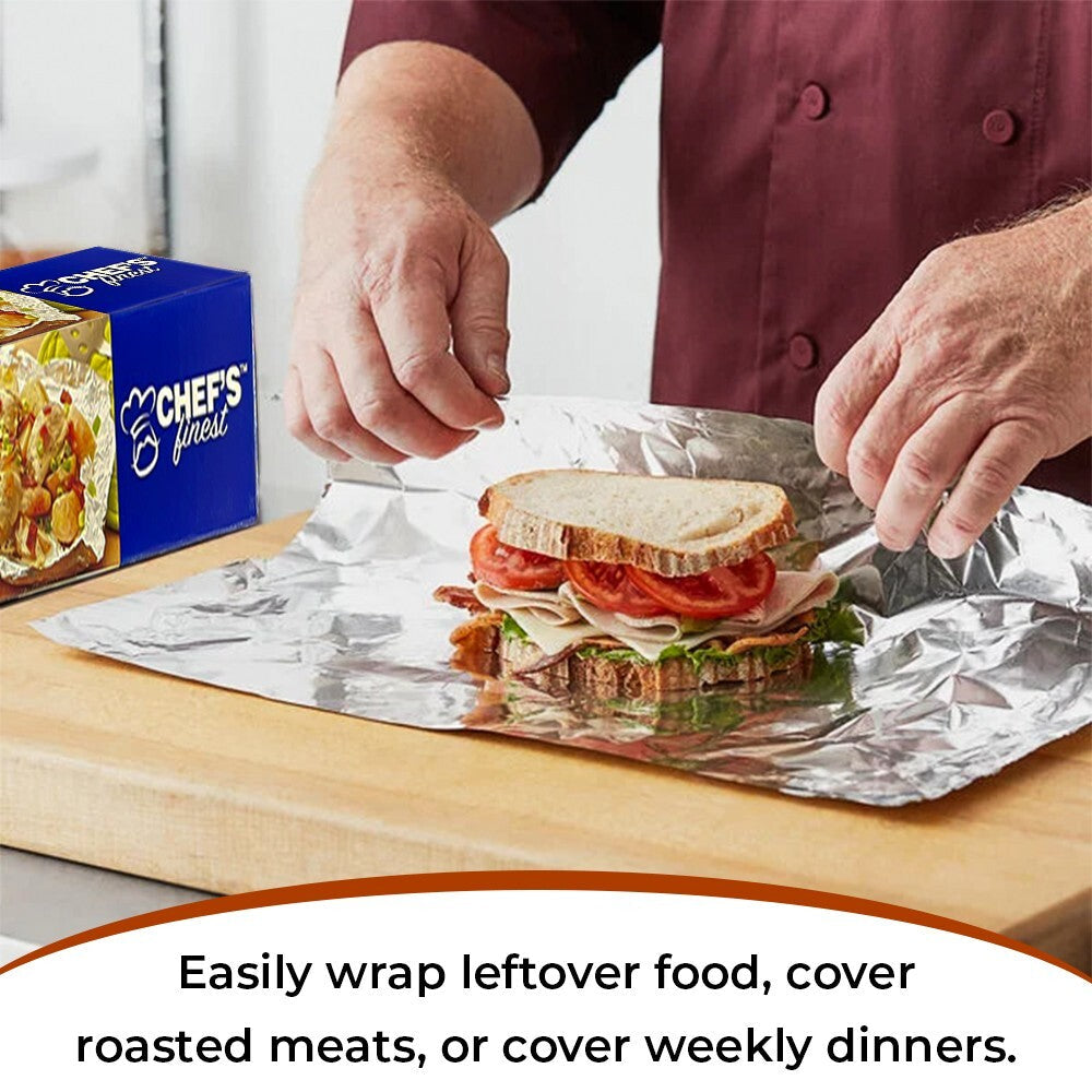 12 x Aluminium Catering Kitchen Tin Foil Roll 300mm x 75m for BBQ Food Wrap Roll