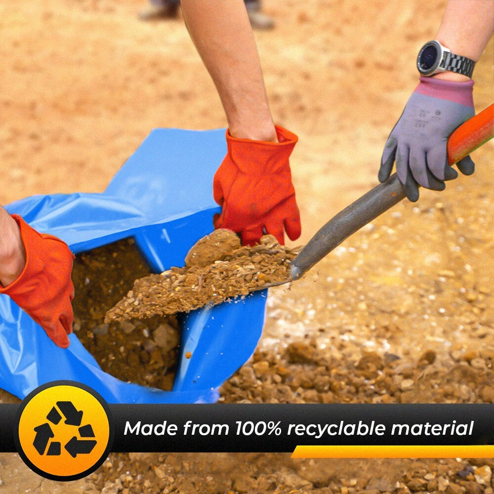 100 x Rubble Sacks 36" x 48" Blue 400 - 500g Builder Bags for Construction Waste