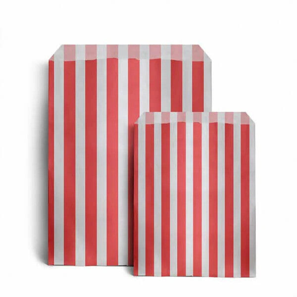 500 x Candy Paper Bags Striped Sweets Treats Parties Birthday Weddings 7" x 9"