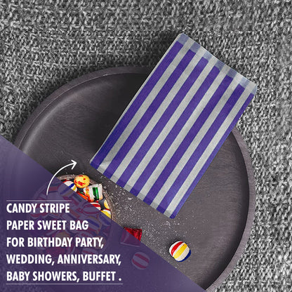 1000 x Candy Paper Bags Striped Sweets Treats Parties Birthday Wedding 5" x 7"