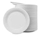 100 x White Paper Plates 7" (18cm) Disposable Dishes for Catering Supply Parties