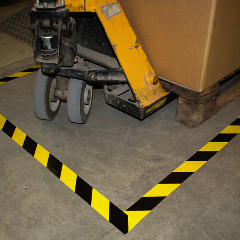 Reflective Hazard Warning Tape 48mm x 33m Black & Yellow Caution Barrier Tape