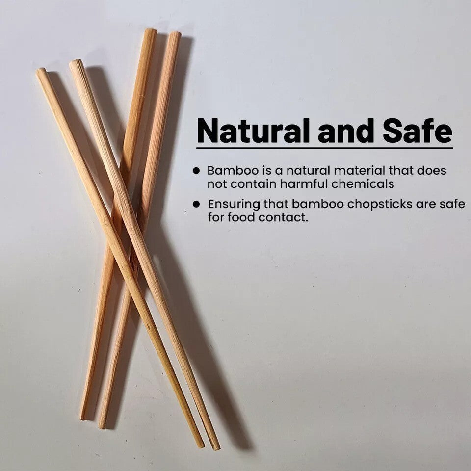500 Pairs Wooden Chopsticks 9" (23cm) Japanese Chinese Cuisine Bamboo Chop Stick