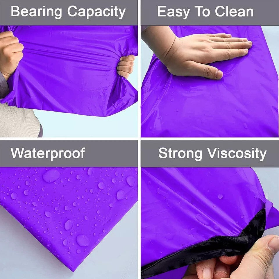 60 x Purple Mixed Size Mailing Bag 6.5x9, 9x12, 10x14, 12x16 (15pcs Each Size)
