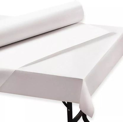 Paper Banquet Roll 7m x 1.14m White Protective Disposable Table Clothes Roll