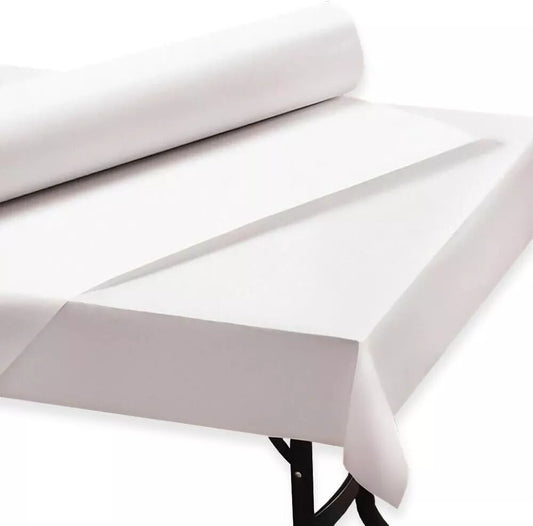 Paper Banquet Roll 7m x 1.14m White Protective Disposable Table Clothes Roll