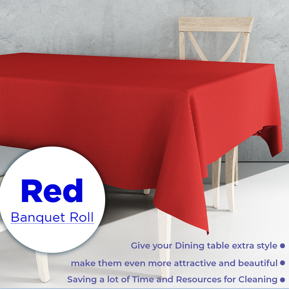 Colored Paper Banquet Roll Disposable Table Cover Banqueting Roll - 7m x 1.14m