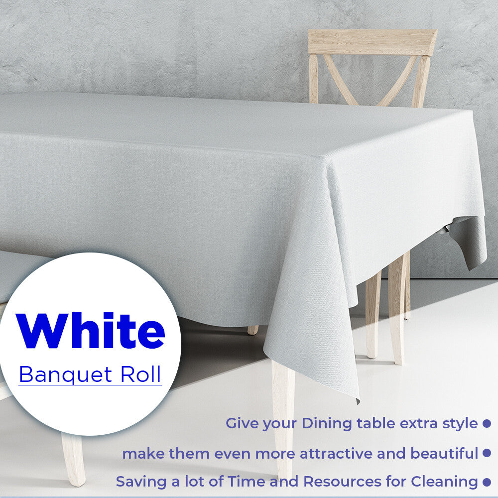 Colored Paper Banquet Roll Disposable Table Cover Banqueting Roll - 7m x 1.14m