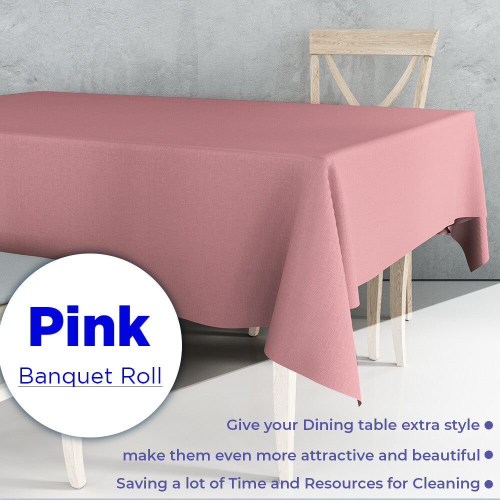 Colored Paper Banquet Roll Disposable Table Cover Banqueting Roll - 7m x 1.14m