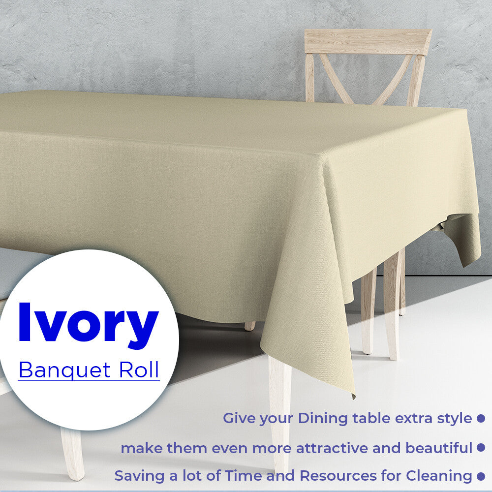 Colored Paper Banquet Roll Disposable Table Cover Banqueting Roll - 7m x 1.14m