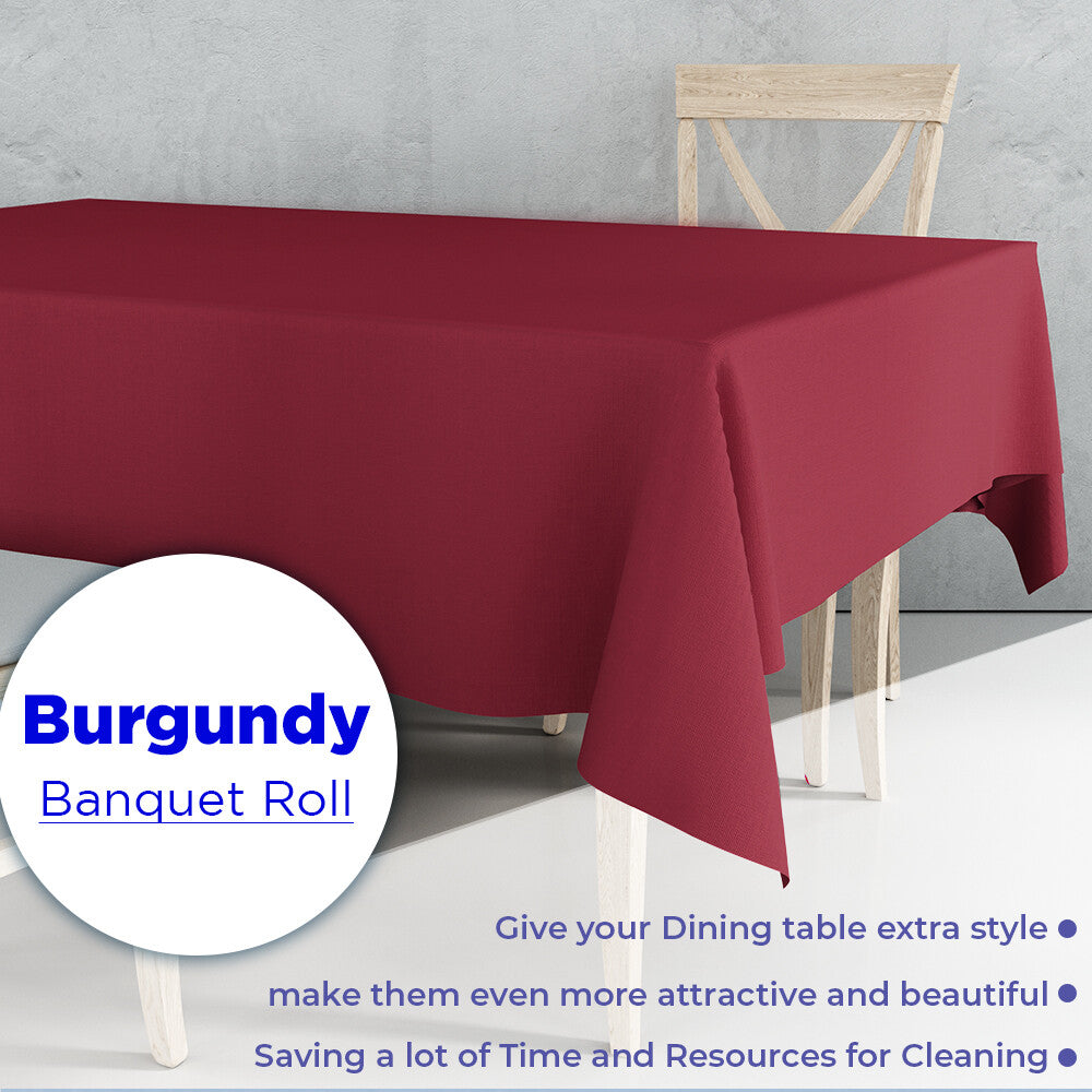 Colored Paper Banquet Roll Disposable Table Cover Banqueting Roll - 7m x 1.14m
