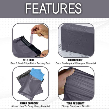Strong Polythene Bags Grey Poly Postal Cloth Parcel Packaging Shipping Mailers
