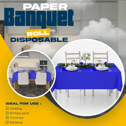 Colored Paper Banquet Roll Disposable Table Cover Banqueting Roll - 7m x 1.14m