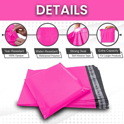 60 x Pink Mixed Size Mailing Bag 6.5 x 9, 9 x 12, 10 x 14, 12 x 16 (15pcs Each)
