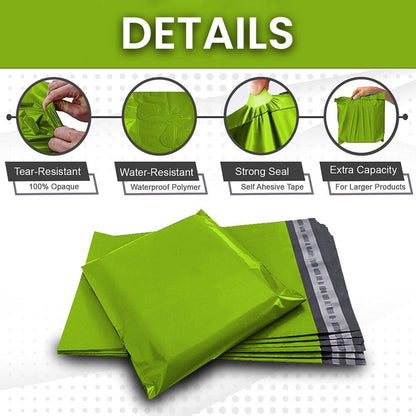 60 x Green Mixed Size Mailing Bag 9 x 12, 10 x 14, 12 x 16, 13 x 19 (15pcs Each)