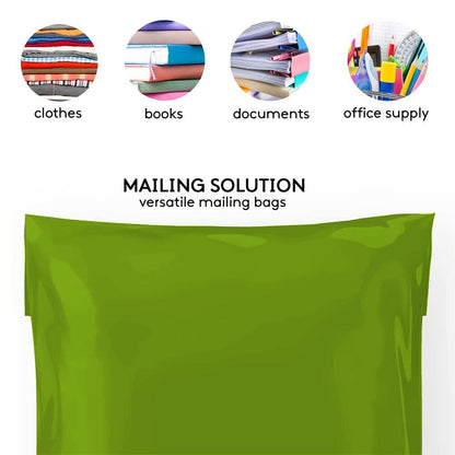 60 x Green Mixed Size Mailing Bag 9 x 12, 10 x 14, 12 x 16, 13 x 19 (15pcs Each)