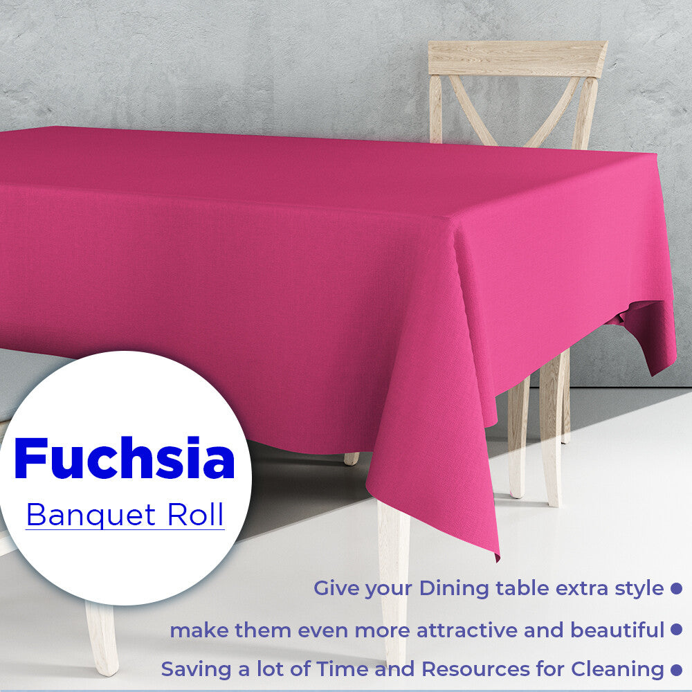 Colored Paper Banquet Roll Disposable Table Cover Banqueting Roll - 7m x 1.14m