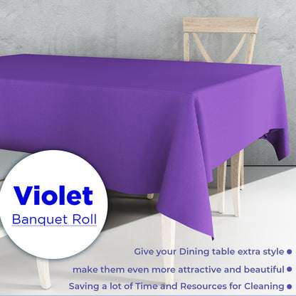 Colored Paper Banquet Roll Disposable Table Cover Banqueting Roll - 7m x 1.14m
