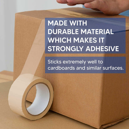 Parcel Packaging Tape Low Noise Clear & Brown Cartoon Sealing Tape 48mm x 66m