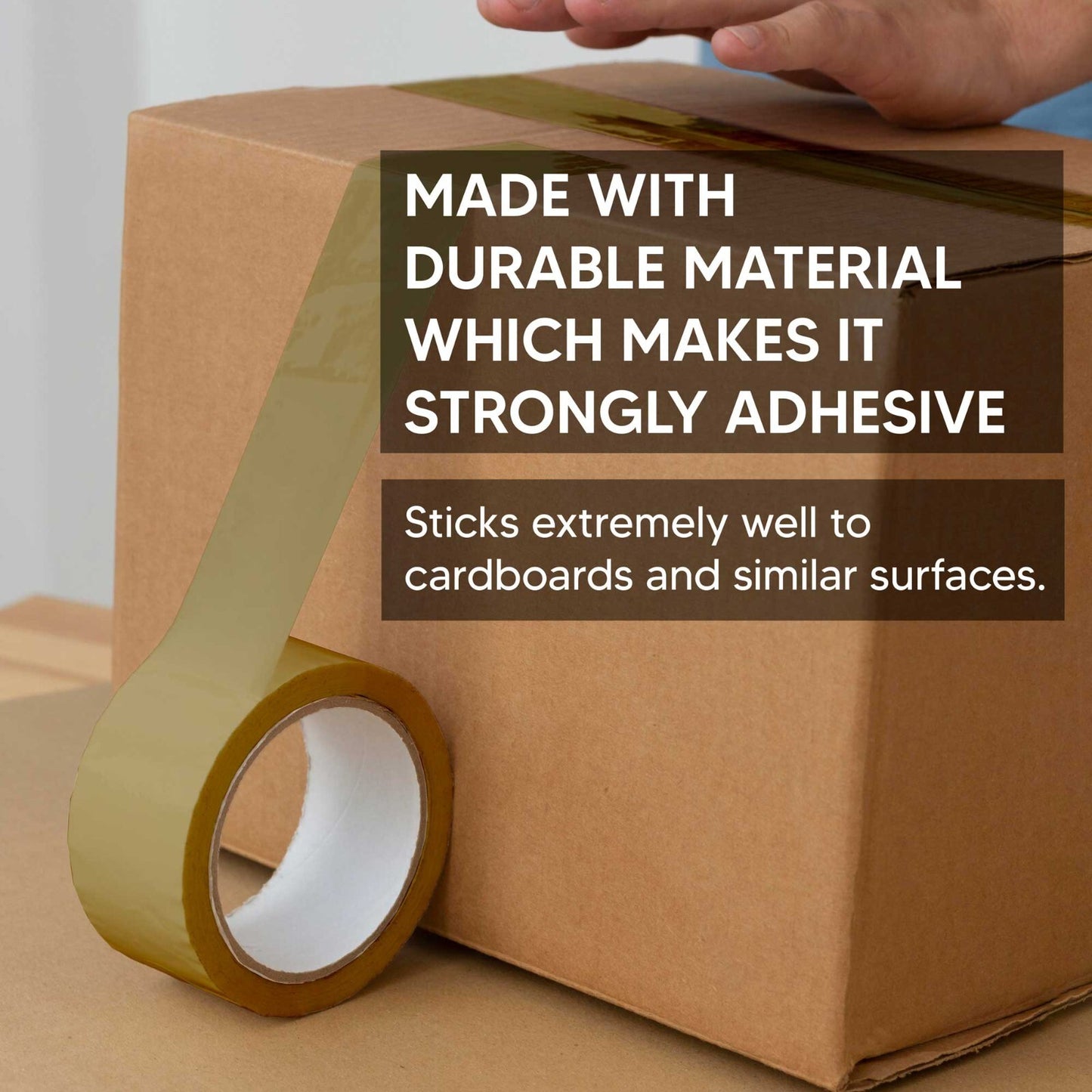 Parcel Packaging Tape Low Noise Clear & Brown Cartoon Sealing Tape 48mm x 66m