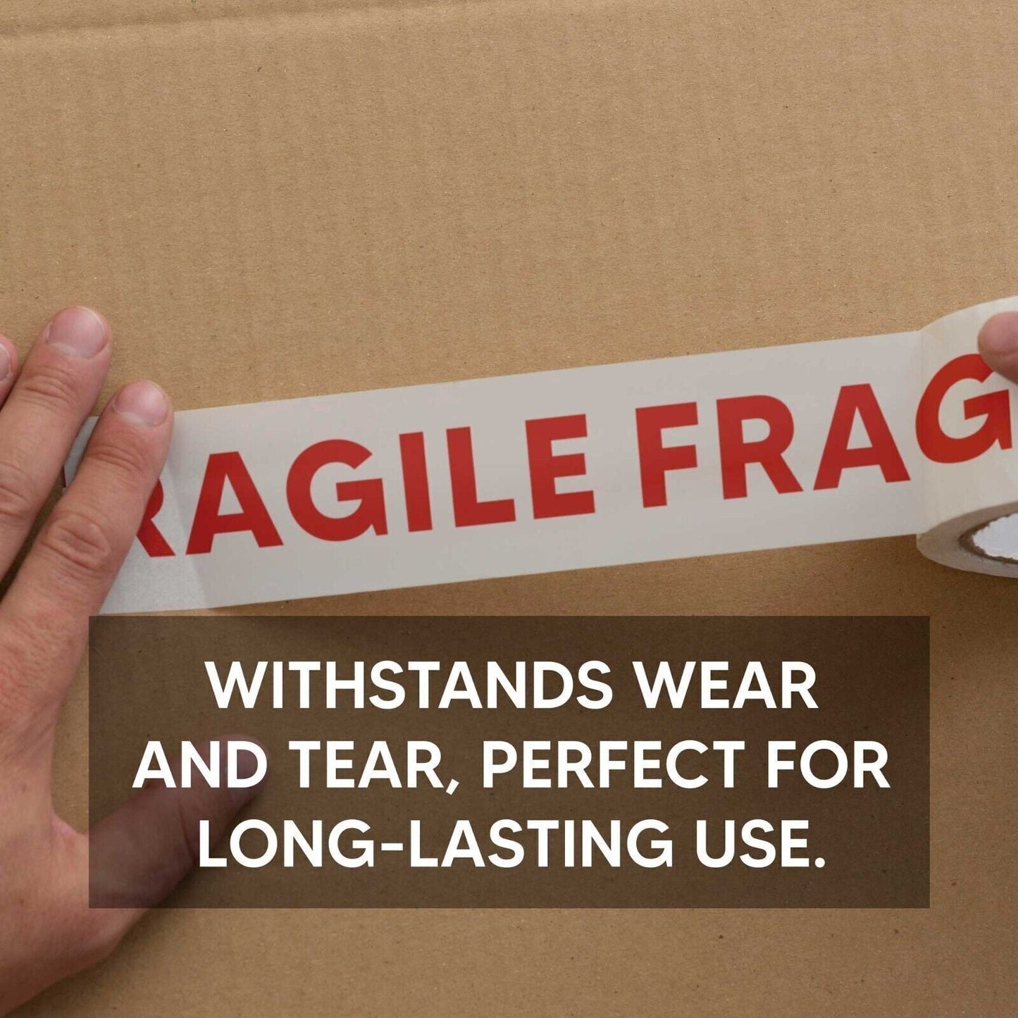 Parcel Packaging Tape 48mm x 66m Clear Fragile Brown Cartoon Sealing Tape