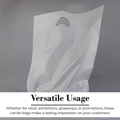 Plastic Patch Handle Carrier Bags Strong Handle Takeaway Plastic Bag for Cloths