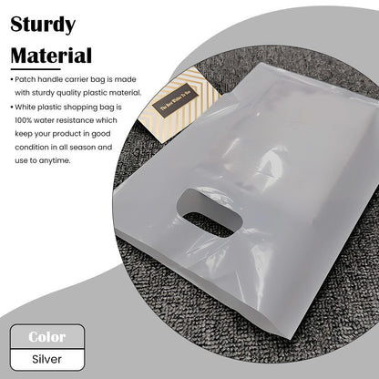 Plastic Patch Handle Carrier Bags Strong Handle Takeaway Plastic Bag for Cloths