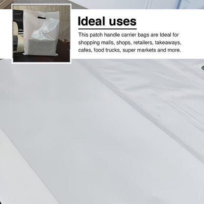 Plastic Patch Handle Carrier Bags Strong Handle Takeaway Plastic Bag for Cloths