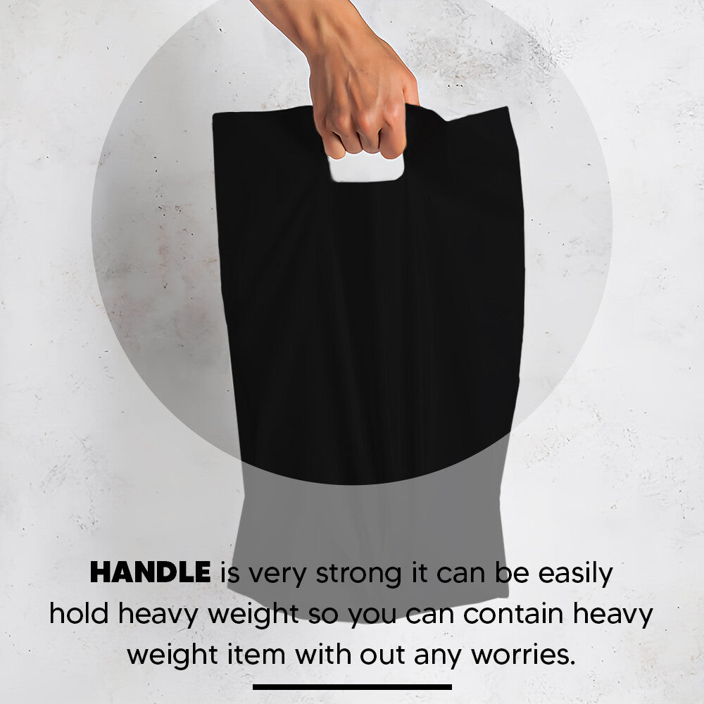 Plastic Patch Handle Carrier Bags Strong Handle Takeaway Plastic Bag for Cloths